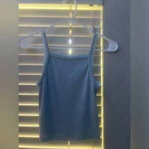 baby blue lacey tank top from american eagle, size S